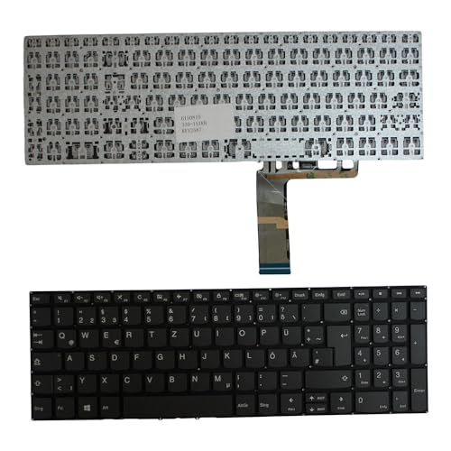 Power4Laptops German Layout Grey Replacement Laptop Keyboard Compatible With Lenovo V330-15IKB