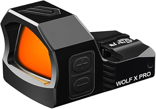Cyelee Wolf X PRO - Punto rojo multiretícula para huella RMR507C, 2 puntos MOA y círculo de 26 MOA con movimiento desactivado en espera (similar a