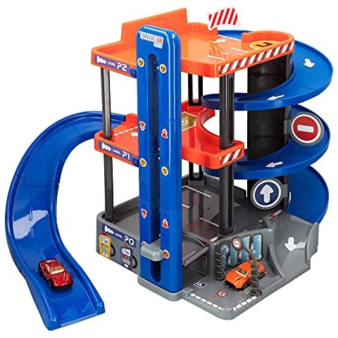 ColorBaby- Speed&Go, 2 Metal, Parking 3 Niveles, Garaje, Coches de Juguetes metálicos Cover