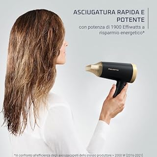 Rowenta CV1831 Asciugacapelli Express Style, Phon Capelli Potente e Compatto, Phon da Viaggio Leggero e Facile da Usare, Potenza 1600W, Styling Preciso e Risultati a Lunga Durata