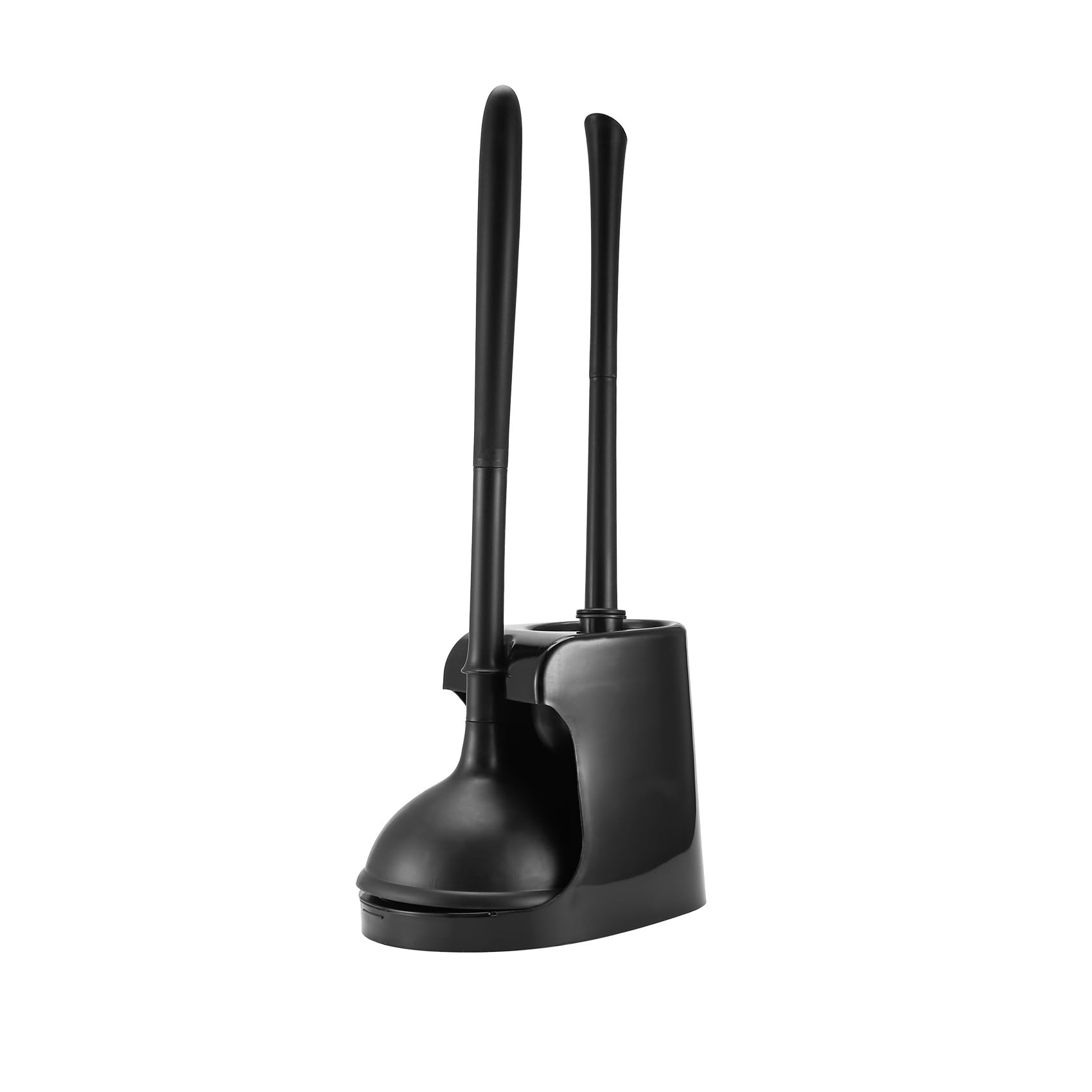 CTRLZS Toilet Plunger and Brush 2-In-1 Toilet Bowl Brush Plunger Set with Holder for Bathroom Cleaning Tools Combo with Stand B