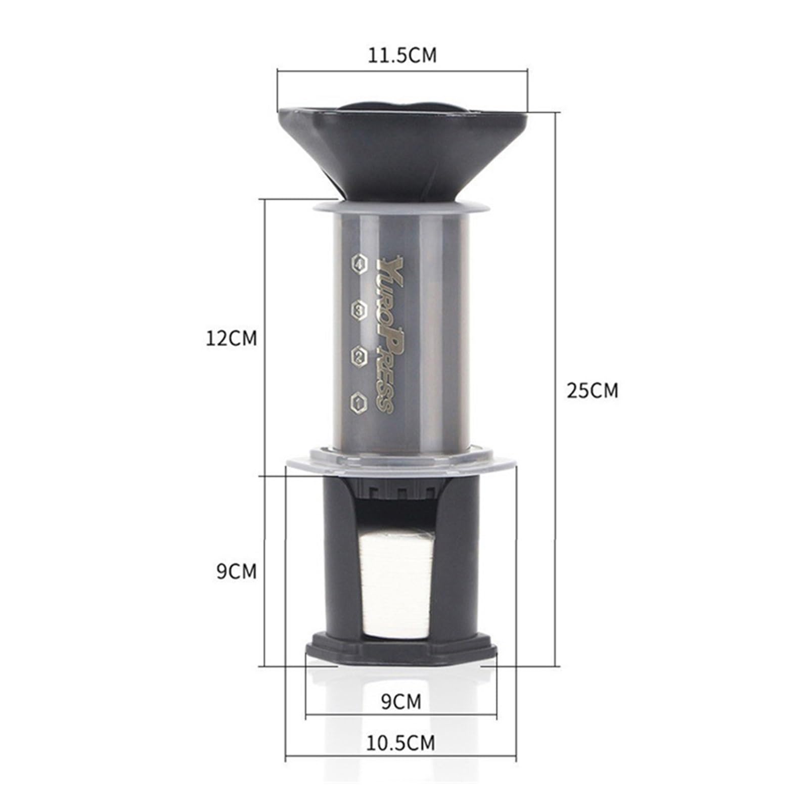 JINSHANLIANG Hand-Poured Coffee Maker French Espresso Portable Hand-Pressed Coffee Machine New French Press(B)