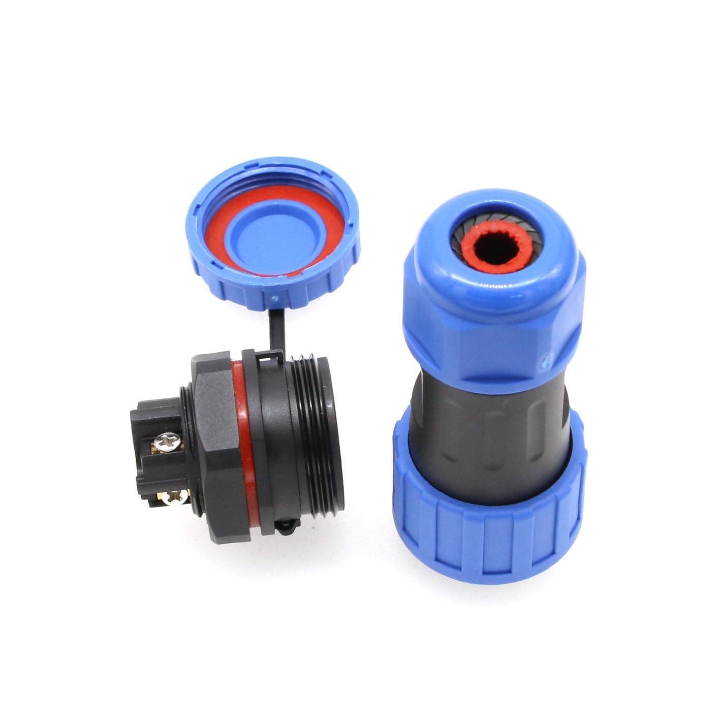 HangTon TY20 7 Pin 5A Circular Waterproof Connector Screw Terminal Solder-Free Male Female Cable Plug Socket Quick-Disconnect for Outdoor Marine Power Device