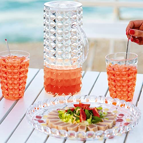 Plateau multifonctionnel transparent circulaire pour organisation de table - 4