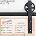 Barn Door Hardware Kit by IBD - Single Rail 8ft Sliding Door, Big Spoke Wheel, Heavy Duty, Quiet Close Rolling Door, Fits Hanging Barnyard Doors 40”-48” Wide