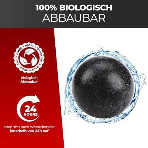 HITX® Tonkugeln für Steinschleuder [500 Kugeln] in Schwarz | Zwille Munition [Ø 8-9mm] biologisch abbaubar | Schleuder Ton Kugeln 100% wasserlöslich & zerplatzen beim Aufprall