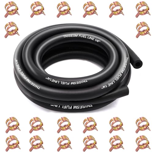 Tnisesm 1/4 Inch ID Fuel Line Hose 10 Feet + 20Pcs 2/5