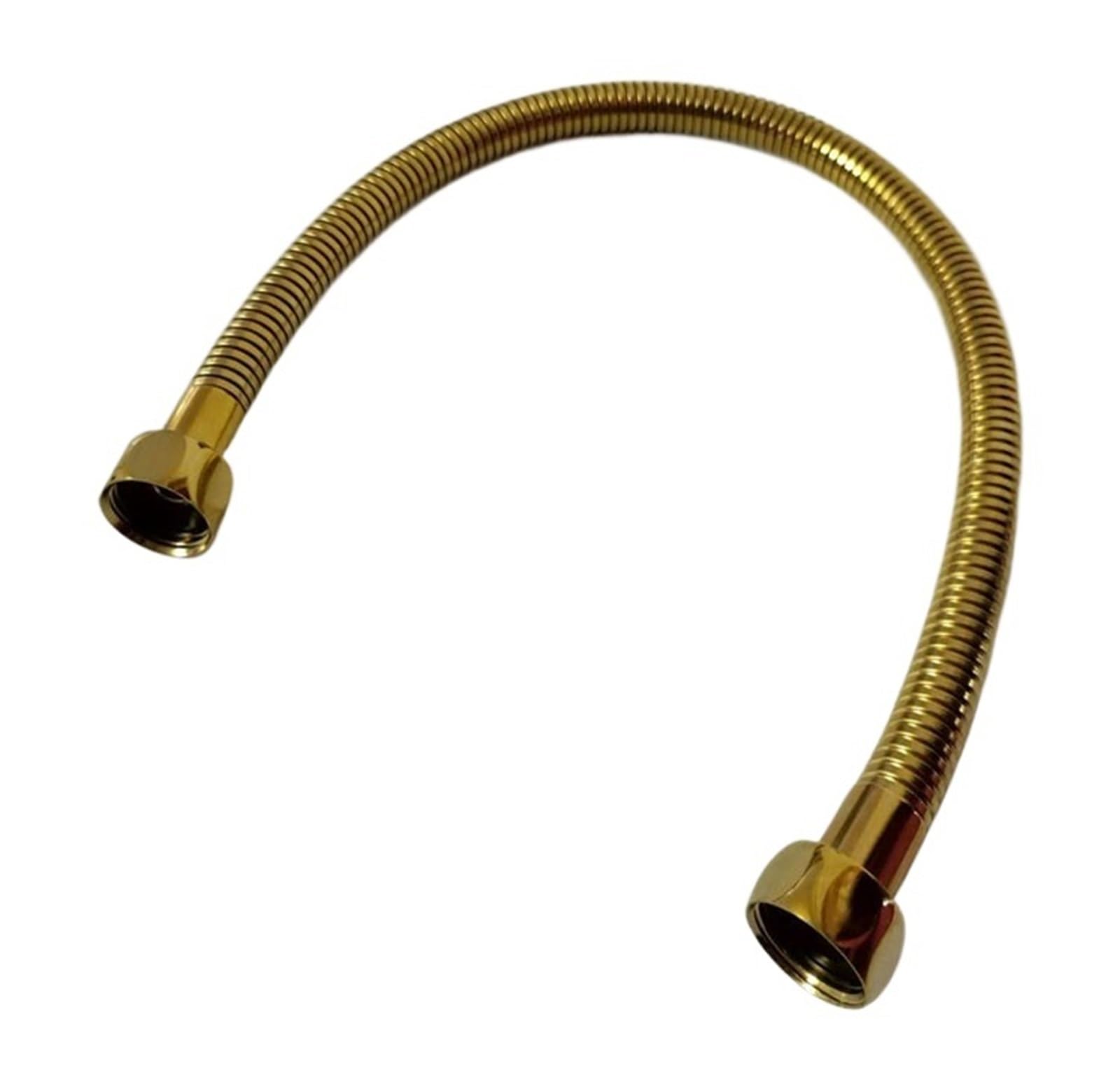 Wąż prysznicowy ze stali nierdzewnej 50 cm – błyszczący, elastyczny wąż hydrauliczny ze złączem zaworu kątowego 1/2 cala – odporny na korozję, do łazienki i kanalizacji