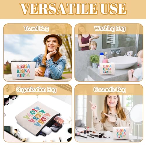 Hawaii Designs Makeup Bag, Hawaii Gifts For Women Men, Sea Island Makeup Pouch, Travel Toiletry Bag With Zipper, Birthday Graduation Christmas Gifts For Women Mom Sister Best Friend Bestie Her4