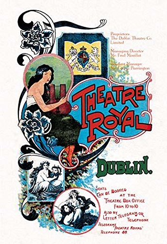 Playbill for the Royal Theater in Dublin Ireland showing a sampling of actors in performances Poster Print by unknown (18 x 24)
