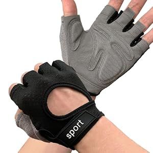 Breathable Gym Gloves, Black Training Gloves, Weight Lifting Gloves For Women Men, Workout Gloves With No-slip Silicone Padded Palm Protection, Fitness Gloves For Cross Fit Exercise Cycling(M)