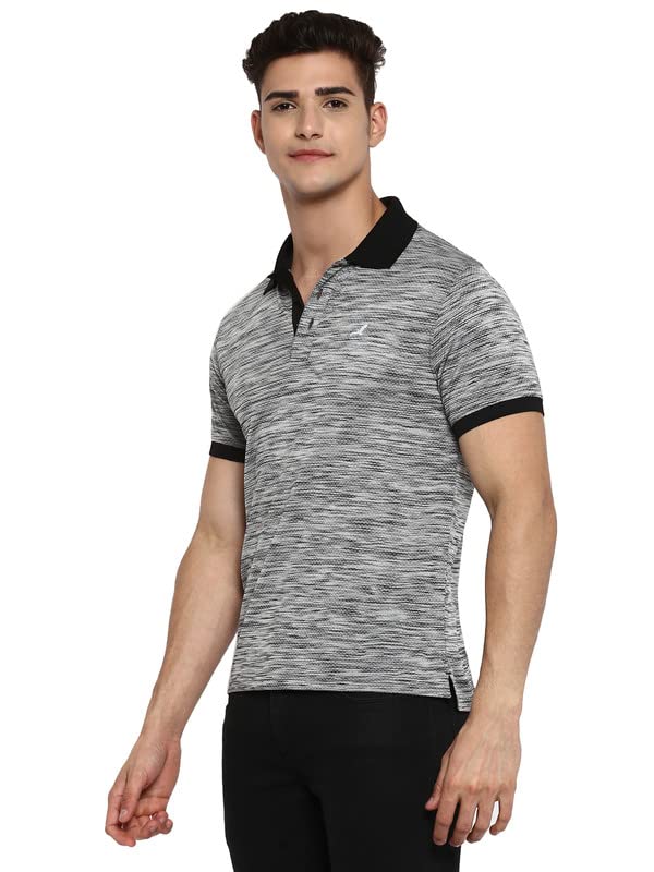 Image of AMERICAN CREW Half Sleeves Sports Polo T-Shirt for Men with Moisture Wicking Properties