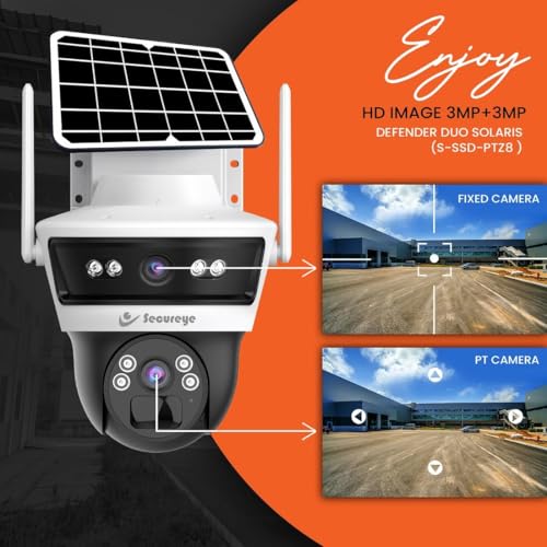 Image of Secureye 4G /5G Dual Lens Solar CCTV Camera -Solaris