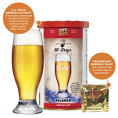 Coopers DIY Beer Thomas Coopers 86 Days Pilsner Homebrewing Craft Beer Brewing Extract