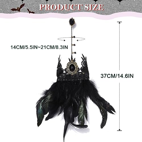 Fingerless Black Feather Glove Flapper 1920s Gloves for Women(1PCS) 6