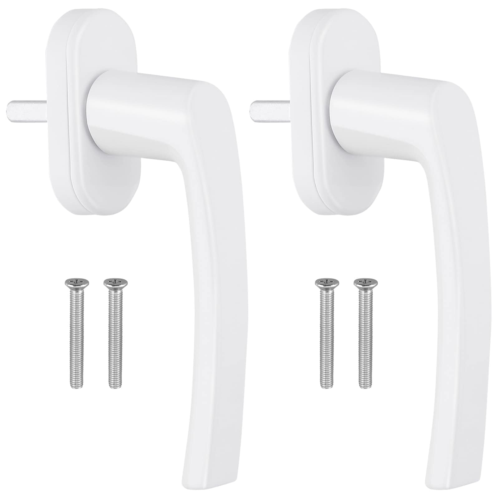 AUTOUTLET 2PCS Poignées de Fenêtre en Aluminium Blanc pour Porte de Balcon