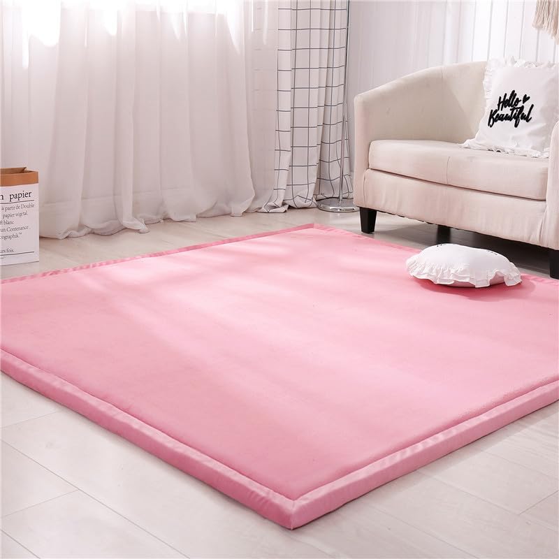 DSSHENGDS Coral Velvet Rug for Bedroom Dormitory Yoga,Home Decor for Living Room,Educational Classroom Nursery Bedroom Crawling Mat Non-slip Rug 2cm-A- 80 * 150cm