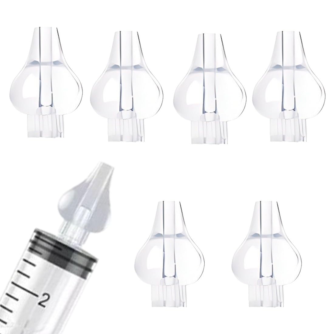 Olives nasales lavage nasal pour enfants silicone réutilisable accessoires rechange seringue bébé lot 6 pièces