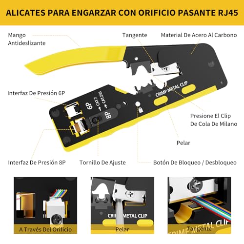 Pinzas para RJ45 15 pinzas para rj45 marca HOGESA (2)