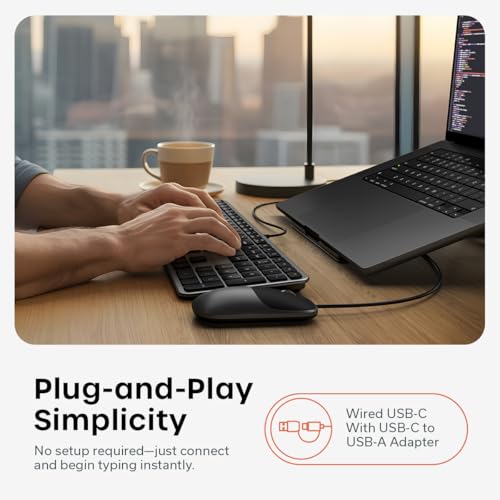 Image of Satechi Slim LX3 Wired Keyboard, Cross-Platform OS Switching, Space Black