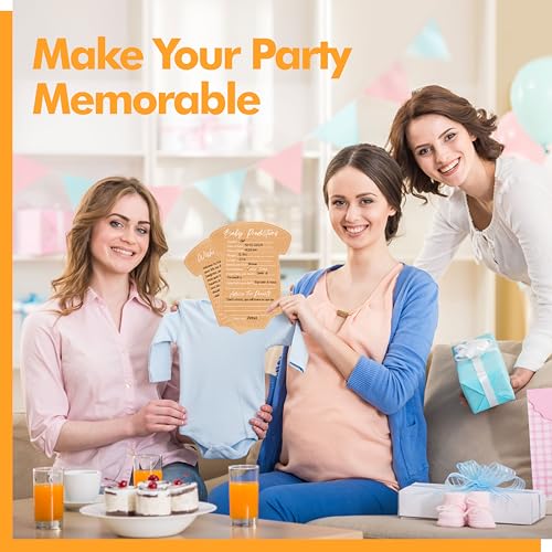 Image of 55PCS Baby Predictions, Double Sided Advice Cards Baby Shower Decorations Cards Wishes to Baby for Parents