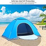 Hibtn Pop Up Tent,Instant Outdoor Camping Tent,UV UPF 50+ for 1 Person,Foldable Automatic Lightweight Beach Tent Sun Shelter, Easy to Install, Suitable for Family Picnic,Fishing,Hiking,Traveling - Image 4