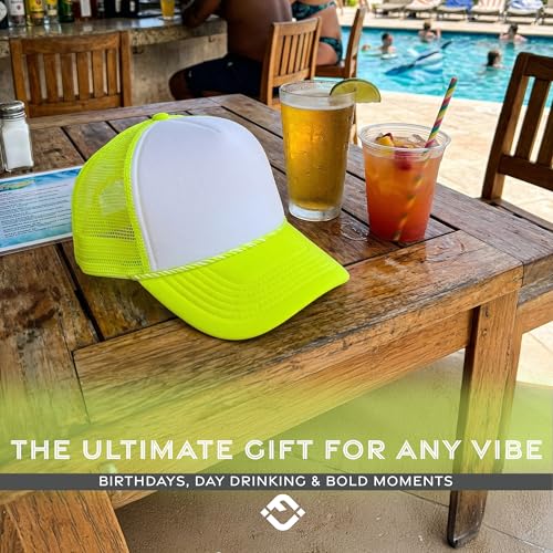 Image of Funky Junque Blank Mesh Foam Lightweight Snapback Trucker Hat | Lightweight Foam Trucker Hat with Breathable Mesh Back, Golf Beach and Street Style, Trendy Trucker Hats for Men