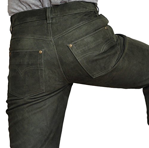 Pantaloni lunghi in pelle, da uomo e da donna, in