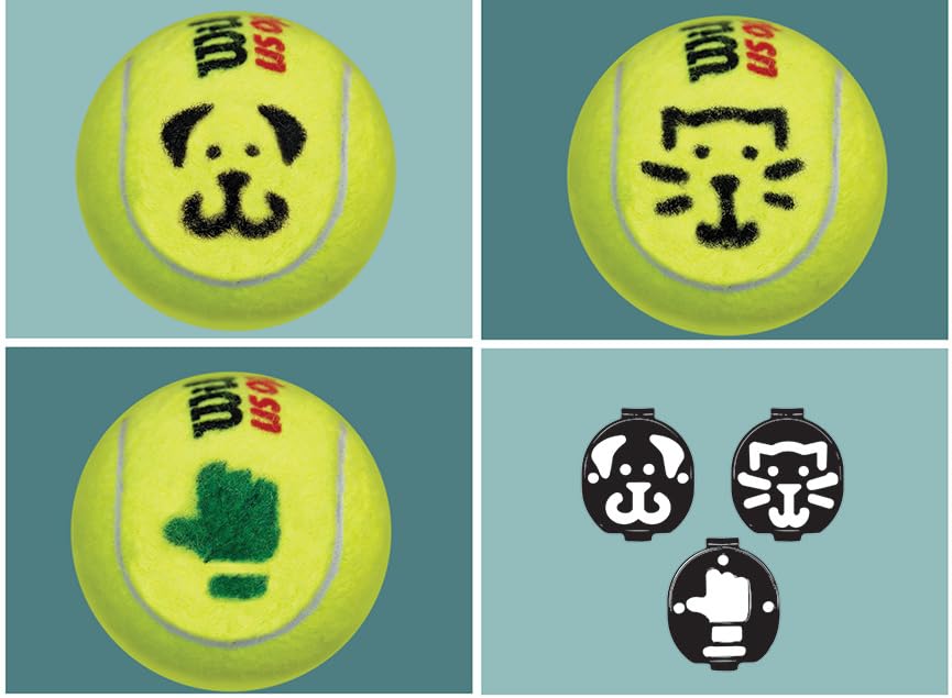 BallTrace Blue Tennis Ball Marker | Personalize Balls for Tennis & Padel With Fun Emoji & Symbols | | As Seen at Events & Tournaments in Europe & USA (Thumbs Up for Pets) โ image 1