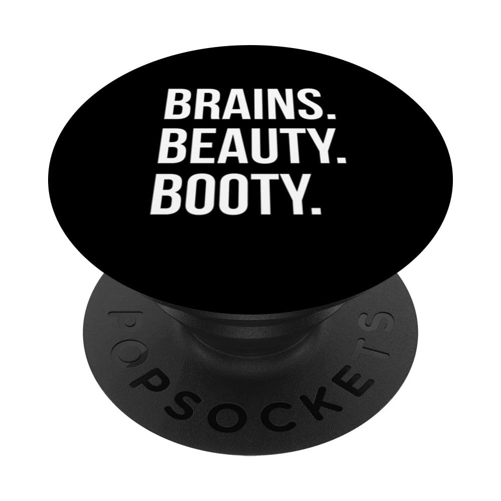 Gym Girl Fit Life Brains Beauty Booty Workout Gym Goals PopSockets Swappable PopGrip