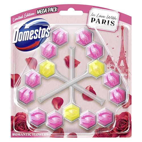 Domestos Power5 LTE Romantic Flowers Trio - Piedra para inodoro (3 x 50 g)