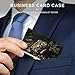 VstaDank Hunting Camo Business Card Holder Fashion Aluminum Alloy Flip Cover Credit Card Holder High End Professional Name Cards Case Exquisite Pocket Metal Cards Holder for Work