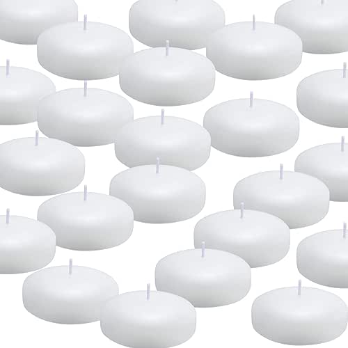 Tuyai (Set of 36) Floating Candles, 3 inch White Dripless