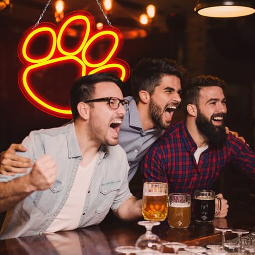Image of Balanar University Neon Sign for Wall Decor , LED Dimmable University Football Team Neon Light, College Team Logo Neon Light for Man Cave Dormitory Bar Club Birthday Party Garage Decoration12.2*12.7In
