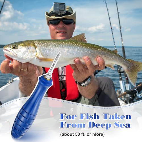 Image of Feekoon Fish Venting Tool, Venting Kit for Deep Sea Fishes with Stainless Steel Needle, Fishing Tackle for Saltwater Fishing Fish Release and Return (Patented)