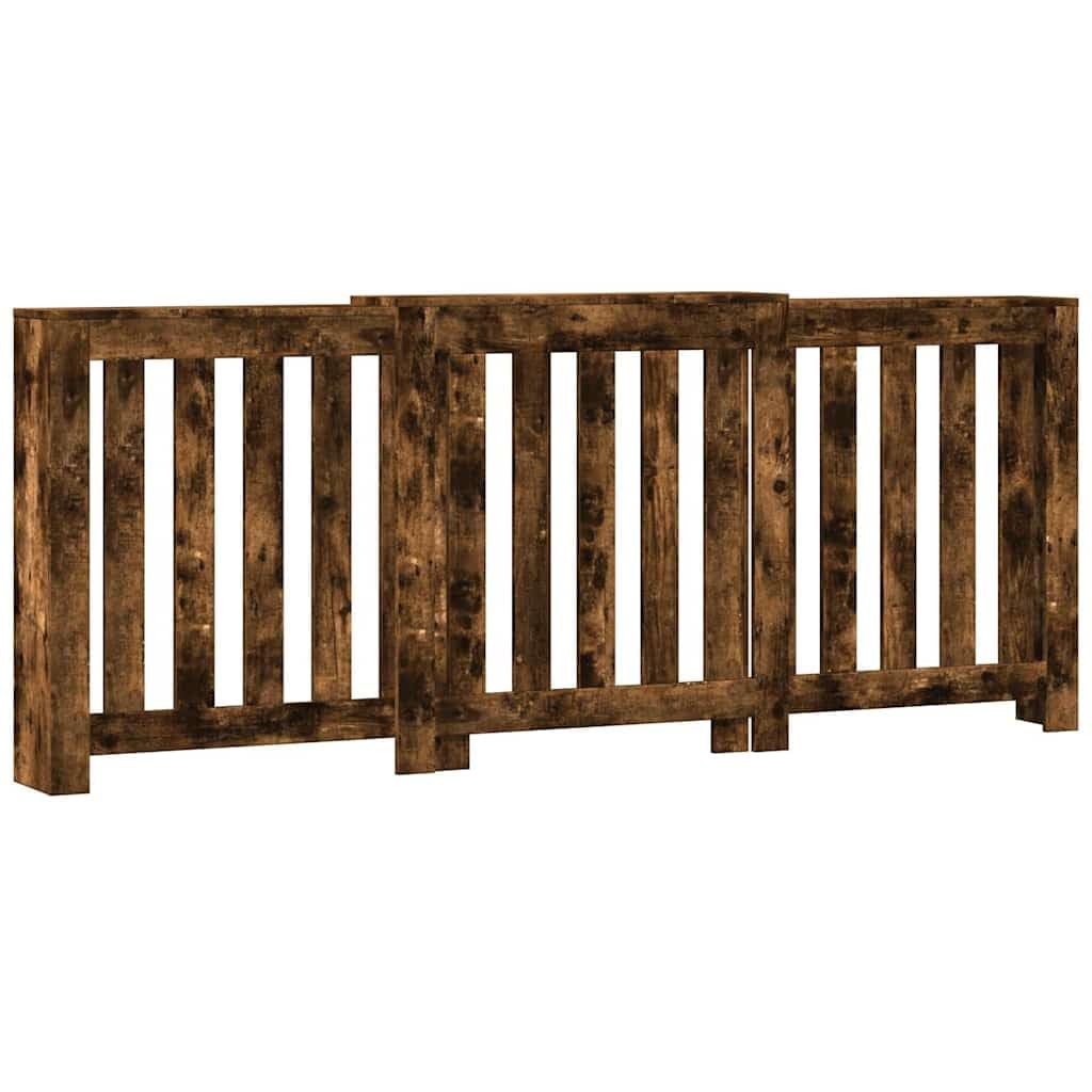 vidaXL Radiator Cover Smoked Oak 205 x 21.5 x 83.5 cm Engineered Wood