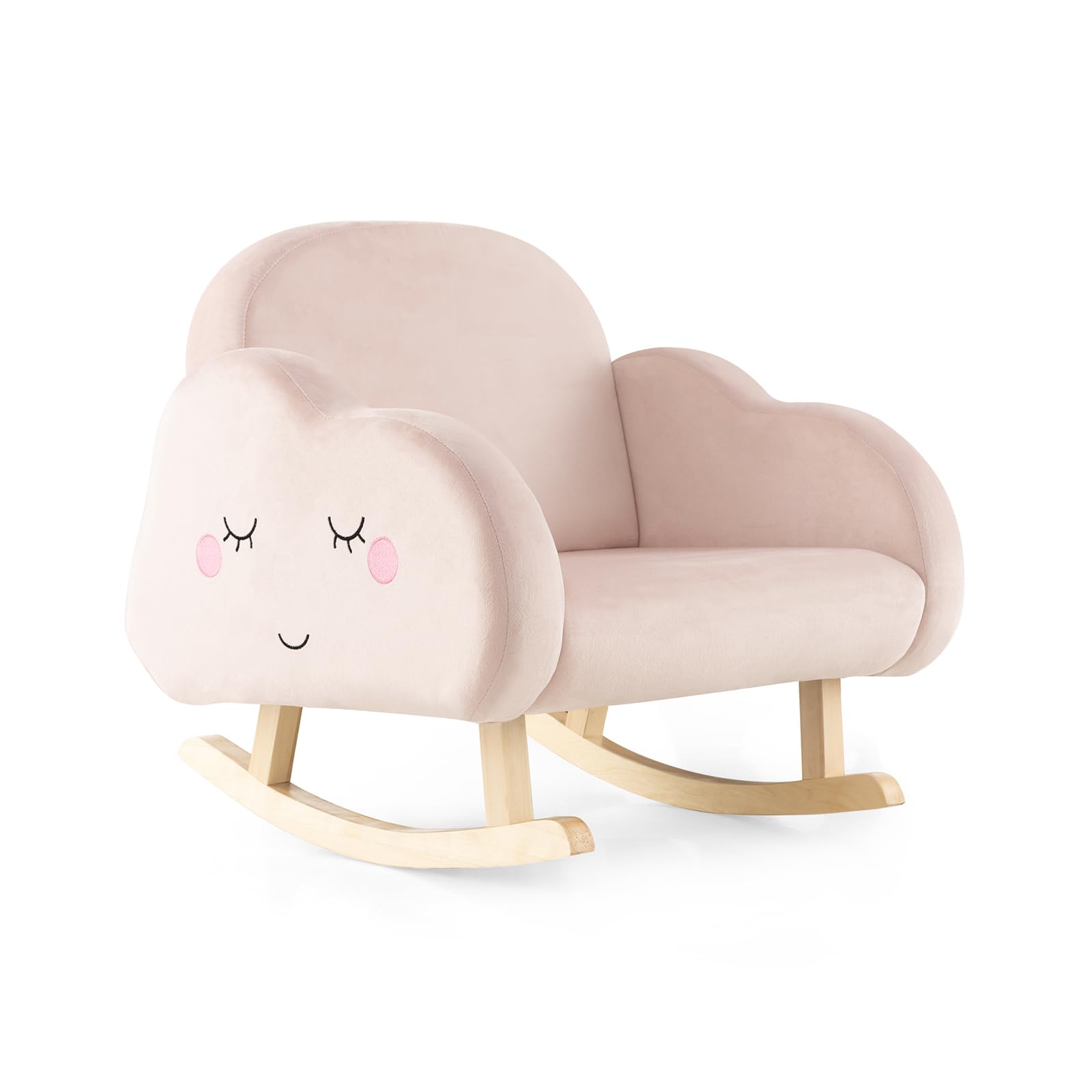 Poltroncina Per Bambini Poltrona Bambini 2-8 Anni - Legno Di Faggio, Imbottita, Carino Animali, Rosa, Portata 75kg Poltrona A Dondolo - 5