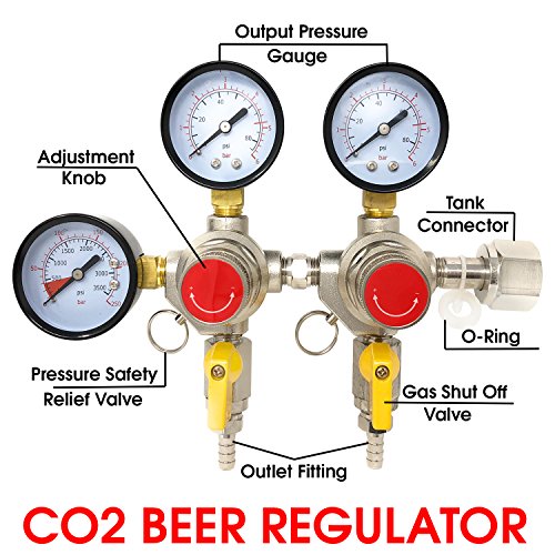 MANATEE CO2 Beer Regulator Two Product Dual Pressure Kegerator Homebrew