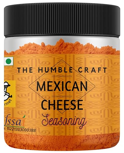 The Humble Craft Mexican Cheese Popcorn Seasoning Powder - Fajita, Fries, Taco/Tacos, Nachos, Tortillas, Burrito, Enchilada - Cheese Powder - 100gms