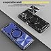 MTRIEBA Compatible with Realme C71 4G / Note 70 4G / Note 70T Phone Case [Rotatable Ring Stand, Sliding Camera Lens Protector][with 1* Screen Protector] DV-S- Black