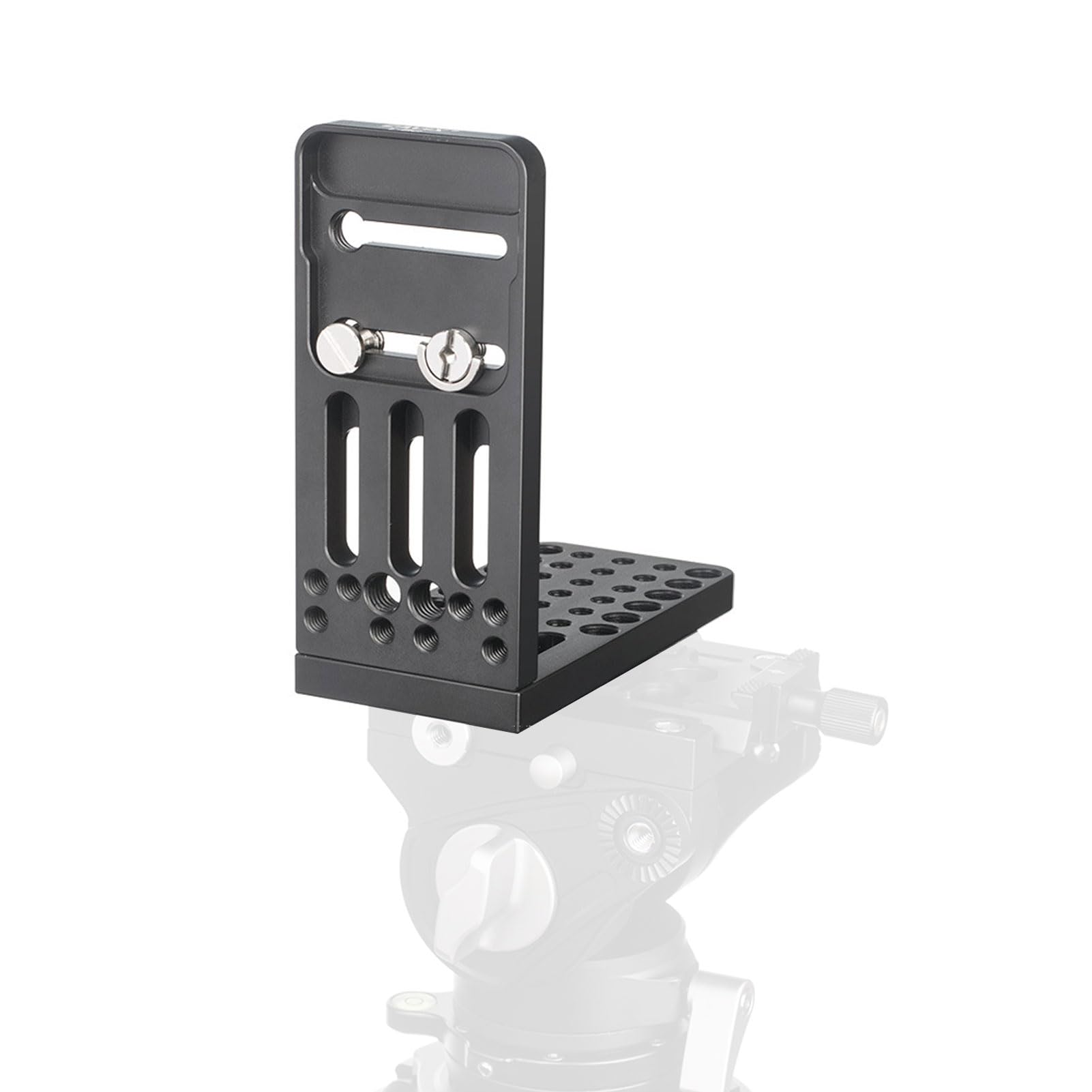 Asixxsix Placa de Queso para cámara, Soporte en L, Placa de liberación rápida con Orificios roscados de 1/4" y 3/8", conmutación Vertical/Horizontal para trípode y estabilizador