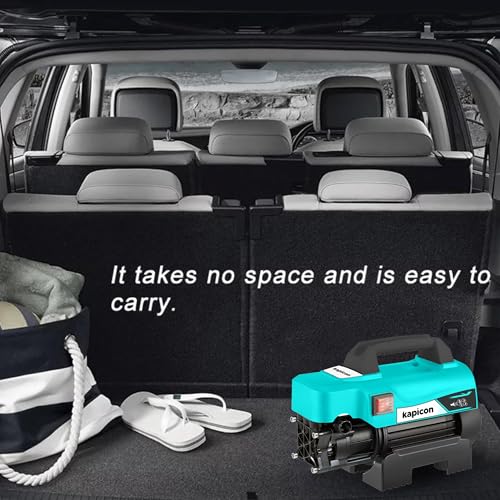 Kapicon KP-5X 2000W High Pressure Washer 150 Bar, 6.5 LPM Flow, 8m Hose Portable Electric Car & Home Bike Washer,Professional Foam Bottle Spray Gun, Nozzles & Accessories Included