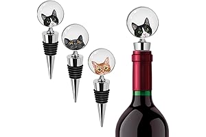 WIRESTER Set of 3 Stainless Steel Decorative Wine Bottle Stoppers For Bar,...