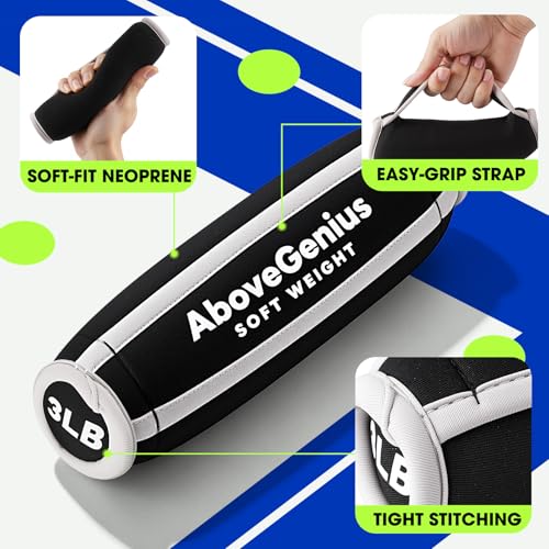 Image of AboveGenius Soft Hand Weights Set, 12 /18 lb Walking Dumbbells (1 /2 /3 /4lb)