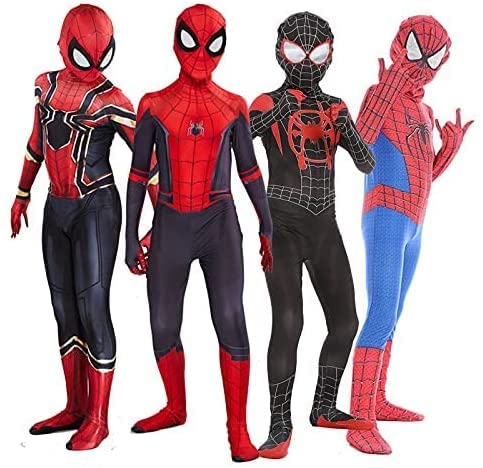 Amazon スパイダーマン コスプレ 子供服 コスチューム キッズ ハロウィン コスプレ全身タイツ 分離式 ボーイズ 3d立体プリント 戦っている感 かっこいい スパイダーマン戦闘服 柔らかい 弾力と伸縮性あり 人気 グッズ アニメ 服 変装 仮装 イベント 子供 用 誕生日