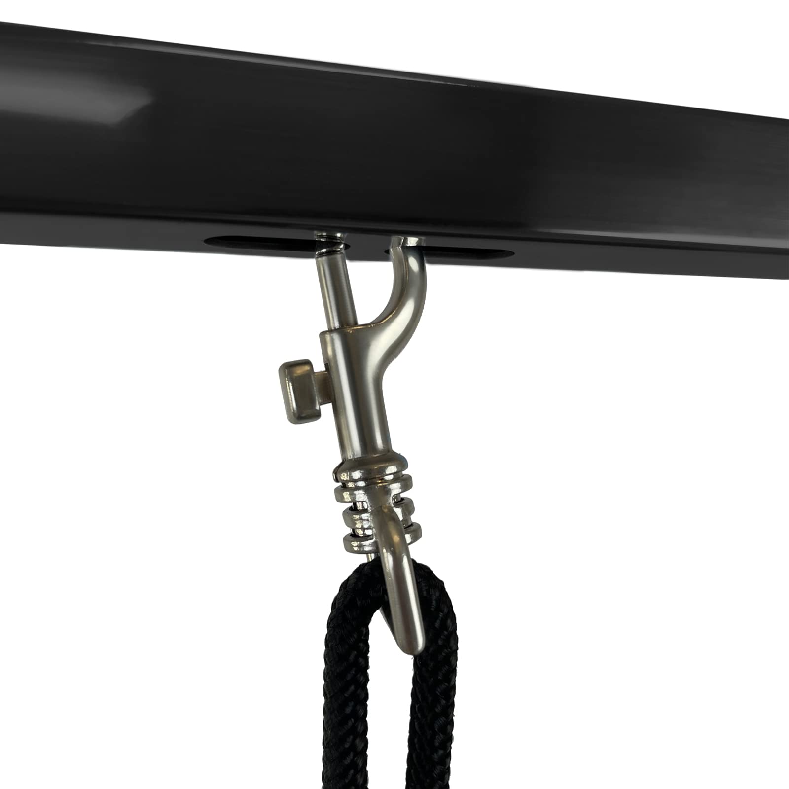 YUENFONG Mesa de Peluqueria Canina Plegable, con Dos Correas, Mesa Aseo Mascotas Mesa de Peluquería para Perros/Gatos, soporta hasta 60 kg (80.5 x 46 x 76 cm, Negro)