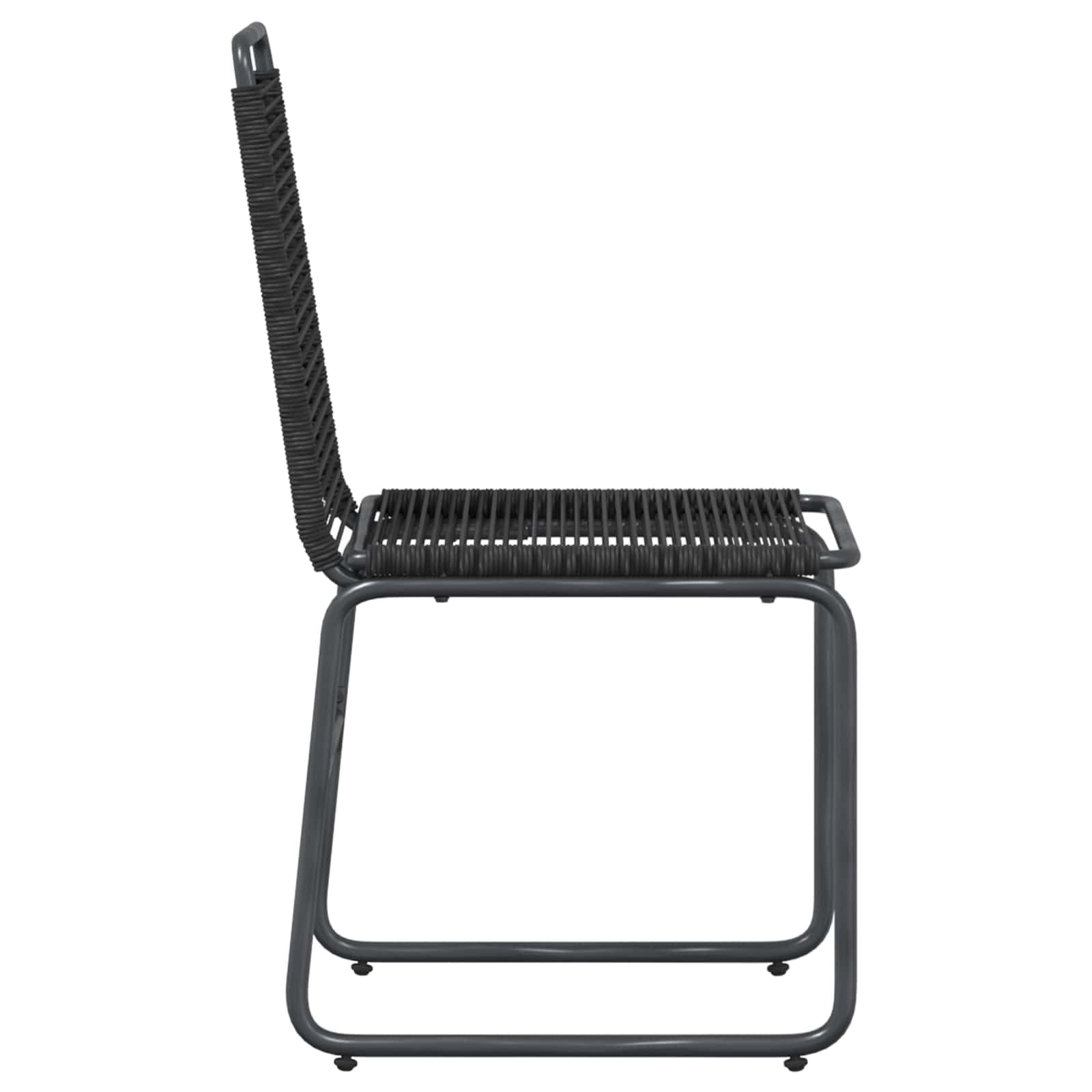 vidaXL Krzesła ogrodowe 2 szt. Czarny rattan