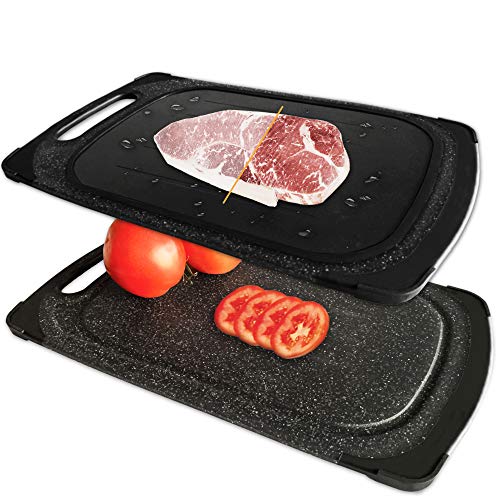 Exclusive Discount 70% Price  X-HOME Defrosting Tray, 2 in 1 Meat Thawing Chopping Board Tray for Frozen Meat, 2 Side Use,Black