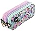 FRINGOO® - Trousse à crayons avec 3 compartiments jolie et amusante - Pour enfant Large Holo Doodle - 3 Compartments