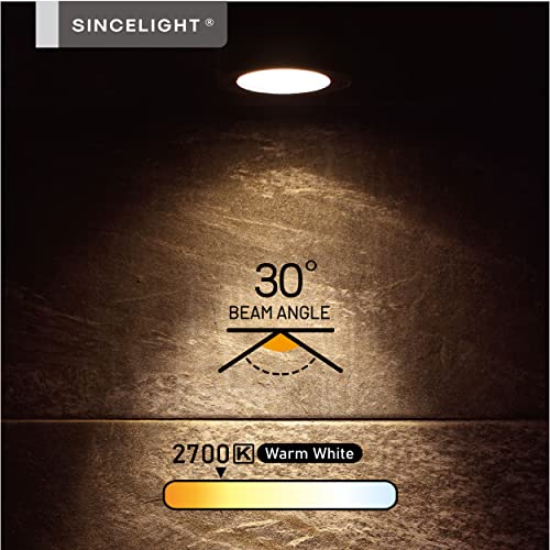 SINCELIGHT GU10 LED Spot Light Bulbs, 4W≈25W Halogen, 250lm, 30° Beam Angle, Warm White 2700K, Pack of 6 - Image 3